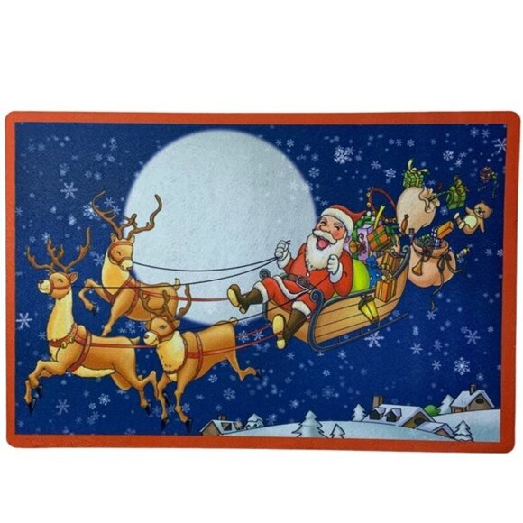 Christmas Holiday Doormat Santa Sleigh Rug Accent Mat Festive Decor 16 X 24 In - Picture 14 of 14